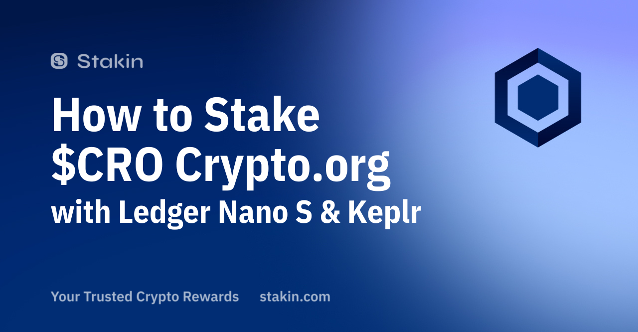 How To Stake $CRO Crypto.org Using Keplr Wallet & Ledger Nano S