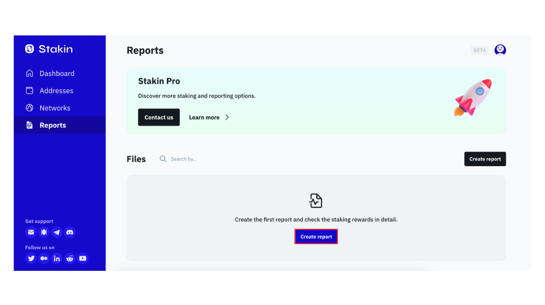 Generate a staking rewards report for Ethereum, Solana or Polygon