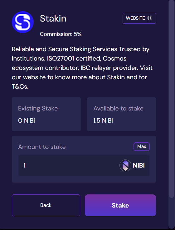 How to Stake Nibiru with Leap Wallet