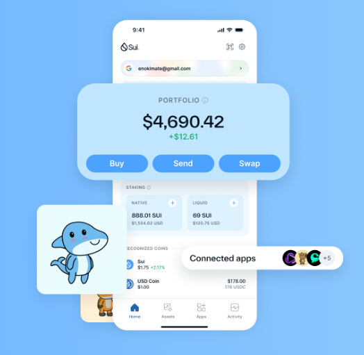 Sui Wallet for staking SUI tokens with Stakin