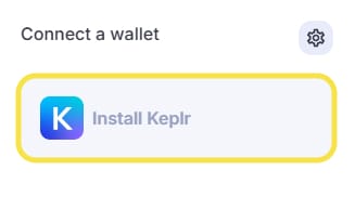 Connecting with Keplr Wallet