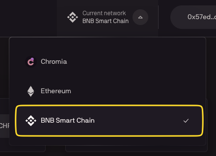 Use BNB Smart Chain for staking