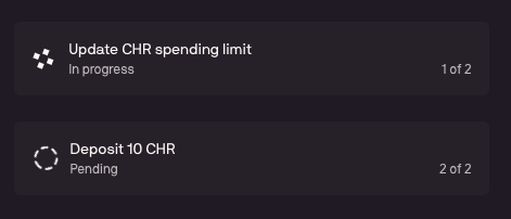 Updated CHR spending limit