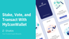 Stake, Vote, and Transact With MyIconWallet